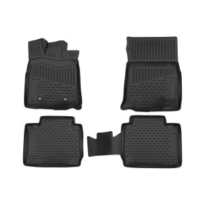 Toyota Tacoma Floor Mats - Omac - Rubber TPE - Black - 2016-2021